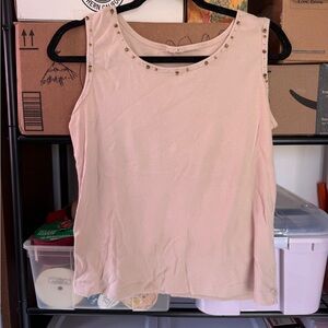 Women's Pink Sleeveless Top